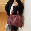 PU Leather Underarm Bag Retro Crossbody Bag with Adjustable Strap Tote Bags for Women
