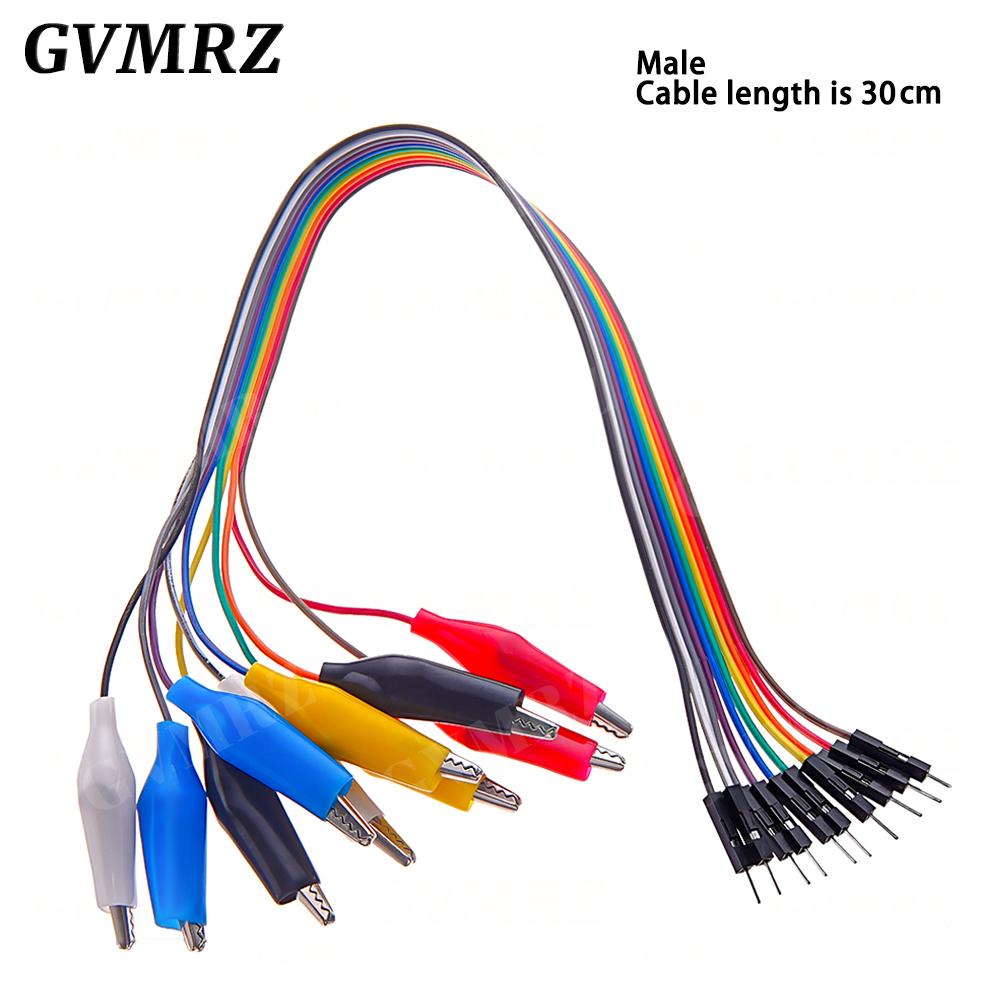 20MM 30MM 10Pin Double-end Alligator Clips jump Wire Male Female Crocodile Clip Test Lead Jumper Wire Line Cable DIY Connection