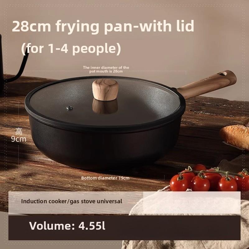 

Non-stick Frying Pan for Home Use; Suitable for Induction Cooktops and Gas Stoves; Lightweight Titanium Construction.
