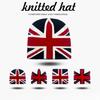 Autumn Winter Street Style UK Union Jack Jacquard Knit Beanie Unisex Warm Cold Weather Hat Fashion Personalized Cuffed Skull Cap