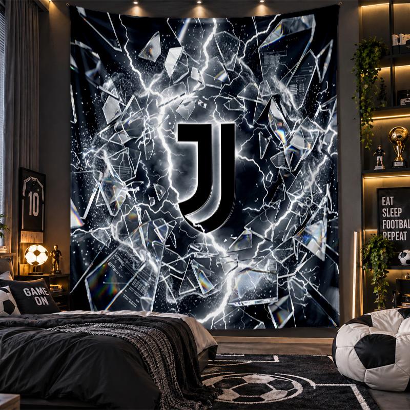 Wall Hanging Tapestry Juventus FC Print Cloth for Living Room Bedroom Home Decor