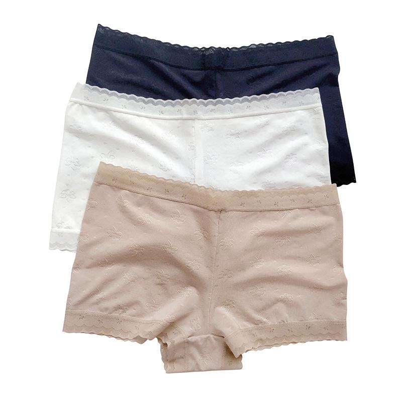 Girls' Mid-Waist Anti-Wrinkle Boxer Briefs - Summer Solid Color Shorts