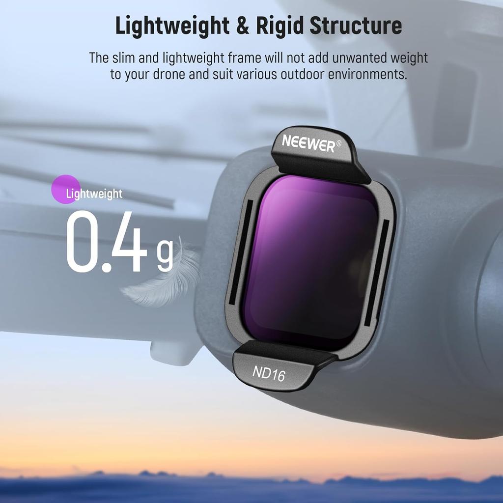 Sada ND filtrů NEEWER Pro dron Flip/Lito X1, Sada příslušenství pro kruhové polarizační HD neutrální hustotní čočky s rychloupínáním