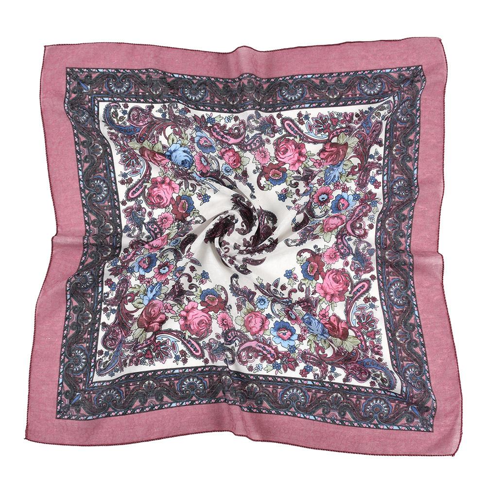 70*70Cm Spring Summer Russian Square Scarf Women Luxury Paisley Print Bnadana Headband Scarves Babushka Handkerchief Head Wraps
