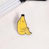 Unusual Sitting Banana Man Brooch Sturdy Alloy Pin To Showcase Your Playful Side