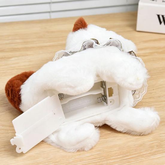 Giocattolo Elettrico Gatto Peluche Interattivo Camminante Scodinzolante Annodante Miagolante Giocattolo Gattino Fatto a Mano per Bambini Piccoli Educativo Simulazione Giocattolo Animale di Peluche
