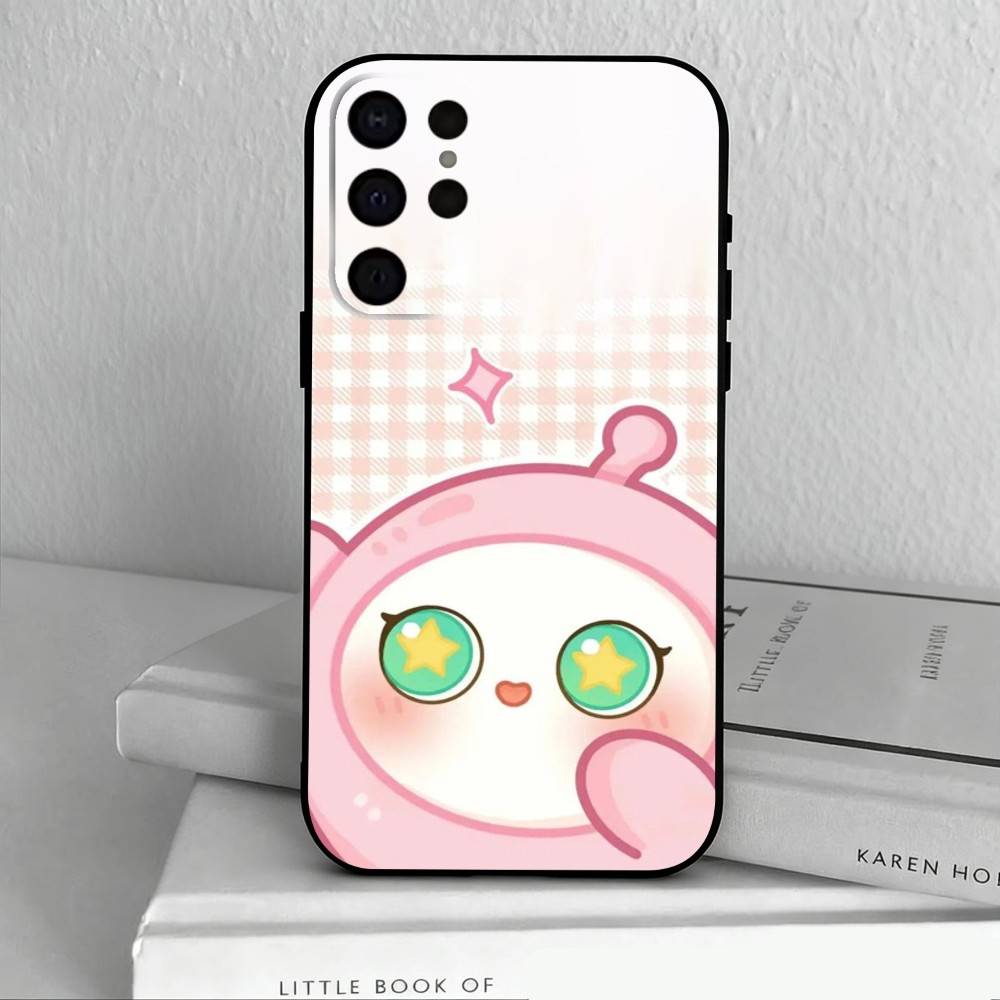 Cute E-Eggy P-Party  Phone Case For Samsung S25,S24,S21,S22,S23,S30,Ultra,S20,Plus,Others Soft Black Cover