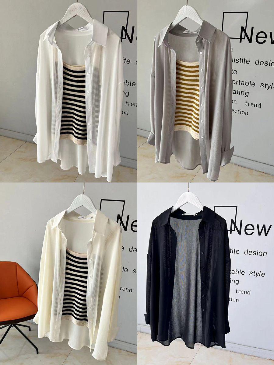 Xiaomi Yinuo 2026 Women s Loose Sun Protection Shirt – New Korean Style Small серый