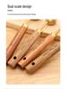 Gold Stainless Steel Measuring Cups & Spoons Set with Acacia Wood Handles - 8-Piece Baking Tool Set