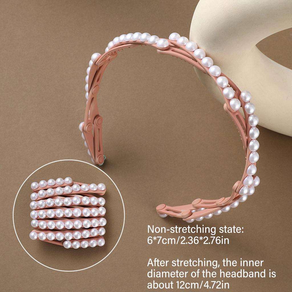Elegant Pearls Hair Hoop Comfort Fits Expandable Designs Fashion Accessory Headband for Parties and Weddings Supplies