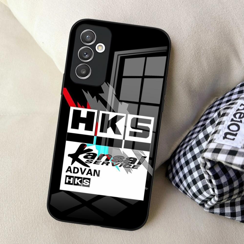 Sports Car HKS JDM Phone Case For Samsung S24 Ultra S25 S23 S22 S20 Fe S21 Plus A16 A54 A34 A24 A53 Glass Cover