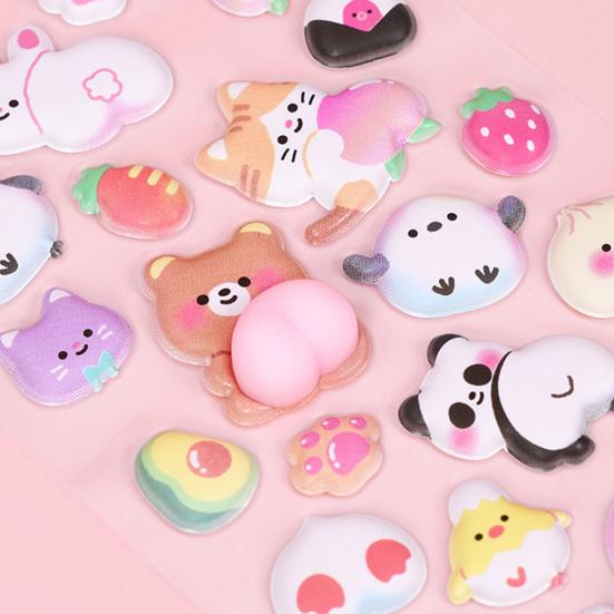 3D Kabarık Çıkartma Çizgi Film Tavşan Ayı Panda Kendin Yap Telefon Kılıfı Defter Scrapbooking Dekoratif Çıkartma Sayfası Okul Öncesi Öğretmeni Erkek Kız Ödüller Hediye