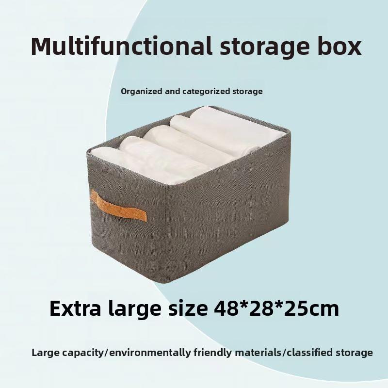 Clothes Storage Box Foldable Nonwoven Fabric With Stackable Design For Bedroom And Closet Organization