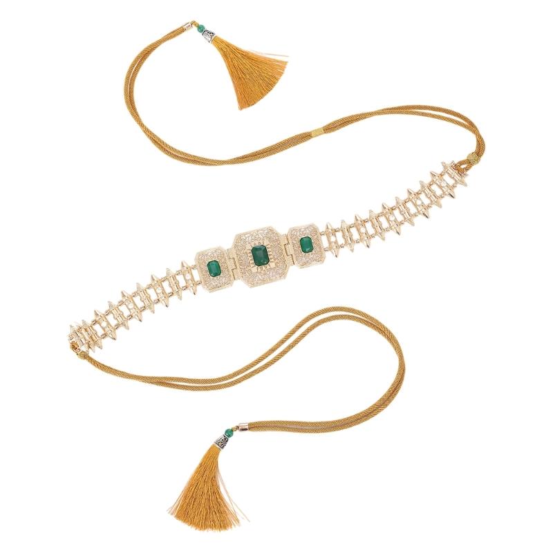 A52E Moroccan Waist Chain Belly Chain Belt Ethnic Wedding Belt Belly Chain for Dress