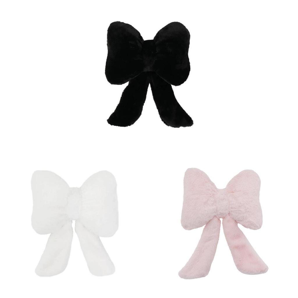 Bow Shape Car Headrest Neck Pillow Plush Simple Comfort Seat Cushion Universal For All Seasons