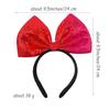 Custom Sequins Big Bow Three-Dimensional Hair Accessories Oversize Christmas Headband for Women Girls