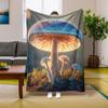 1PC Throw Fantasy Mushroom Flannel Blanket Forest Mushroom arts Bohemia style Soft thin Blankets for Home Car Camping Nap Picnic