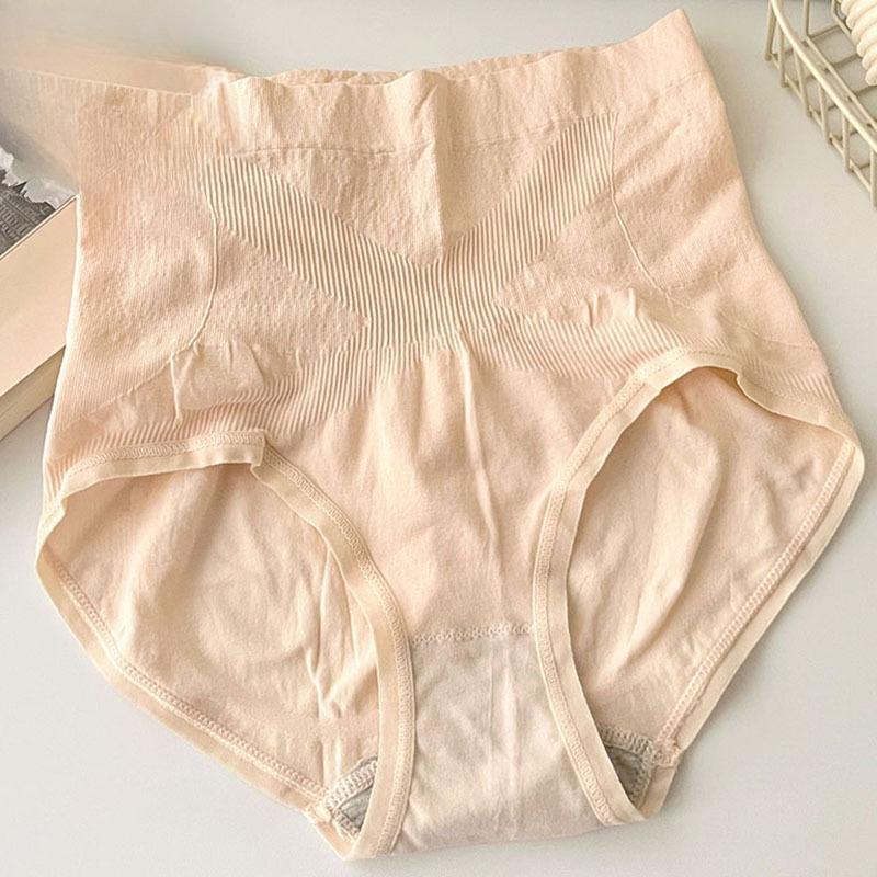 Ladies Spring and Autumn New High Waist Abdominal 5A Antibacterial No Trace Breathable Hip Briefs