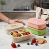 Niedliche geteilte Kunststoff-Lunchbox für Kinder und Schüler, tragbar, versiegelbar, abnehmbar, 3 Fächer, Obstsalat, Lebensmittelbehälter, mikrowellengeeignet