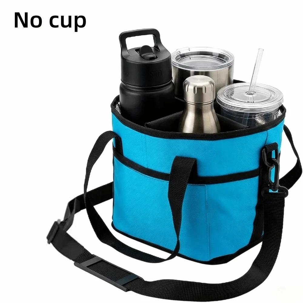 

Portable Vehicle Drink Carrier Bag Durable Material Drink Storage Bag Daily Driving синий