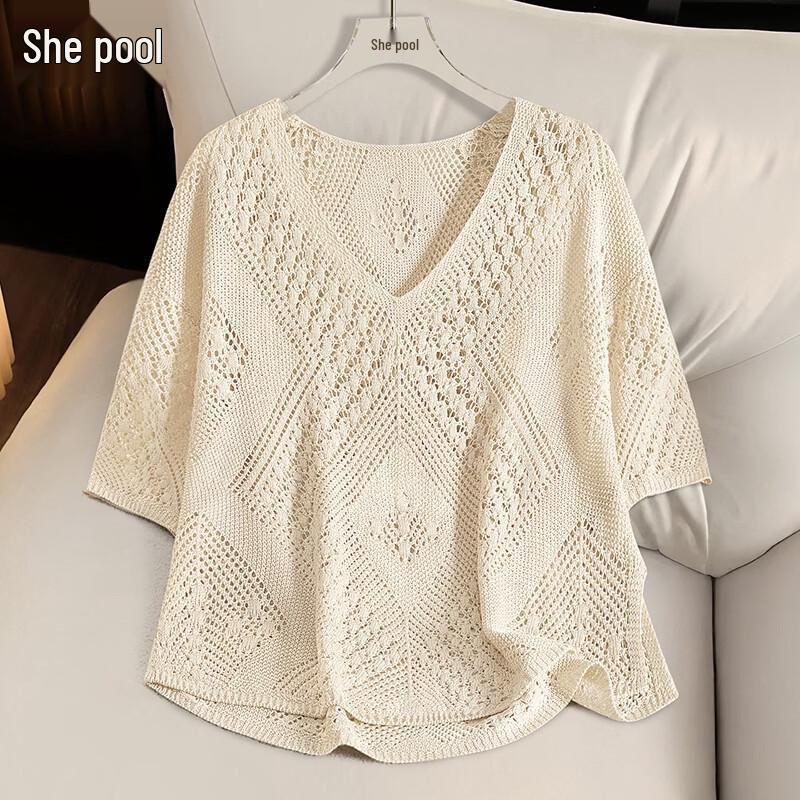 Women's French Hollow Crochet Knit Top