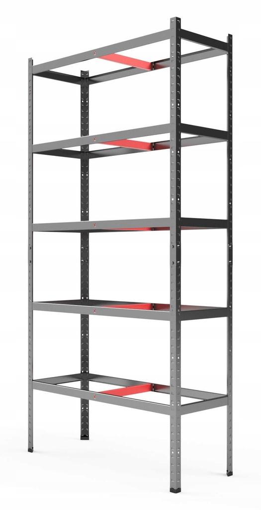 Estantería metálica 180x90x40x cm 5 baldas galvanizada práctica