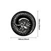 VIKAMA Xenomorph Alien Ouroboros Round Rug, Gothic Horror Sci-Fi Floor Mat, Bedroom Living Room Man Cave Decor Carpet