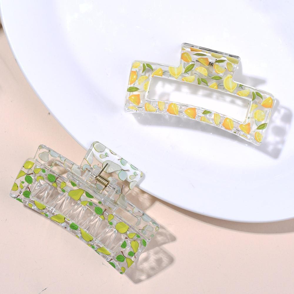 Plastic Shark Clip Cute Fruits Hair Clip Fashion Hairpins  Summer