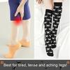1/4 Pairs Men Women Compression Socks Fashionable Print Suitable Running Hiking Cycling Sports Compression Socks On the Knees