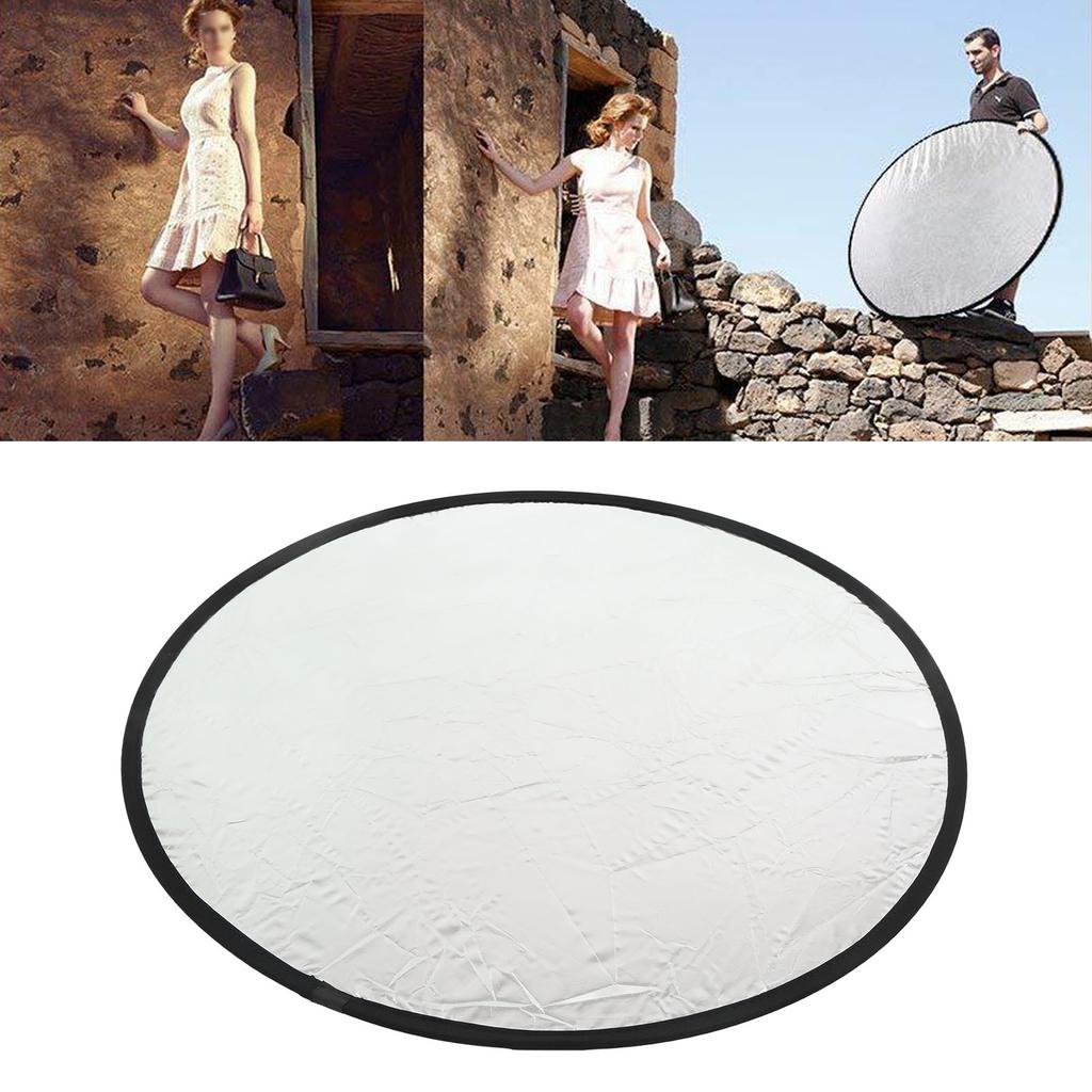 Silver Gold 2 In 1 Reflector Portable Round Light Reflector for Photography Photo Lighting
