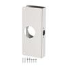 Stainless Steel Door Lock Reinforcement Plate Single Bore Hole Door Lock Plate for 1-3/8In Thick Doors Enduring