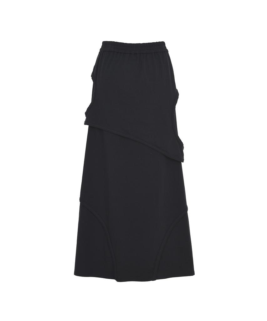 Bimuet Cutout Detail Elastic Skirt Black