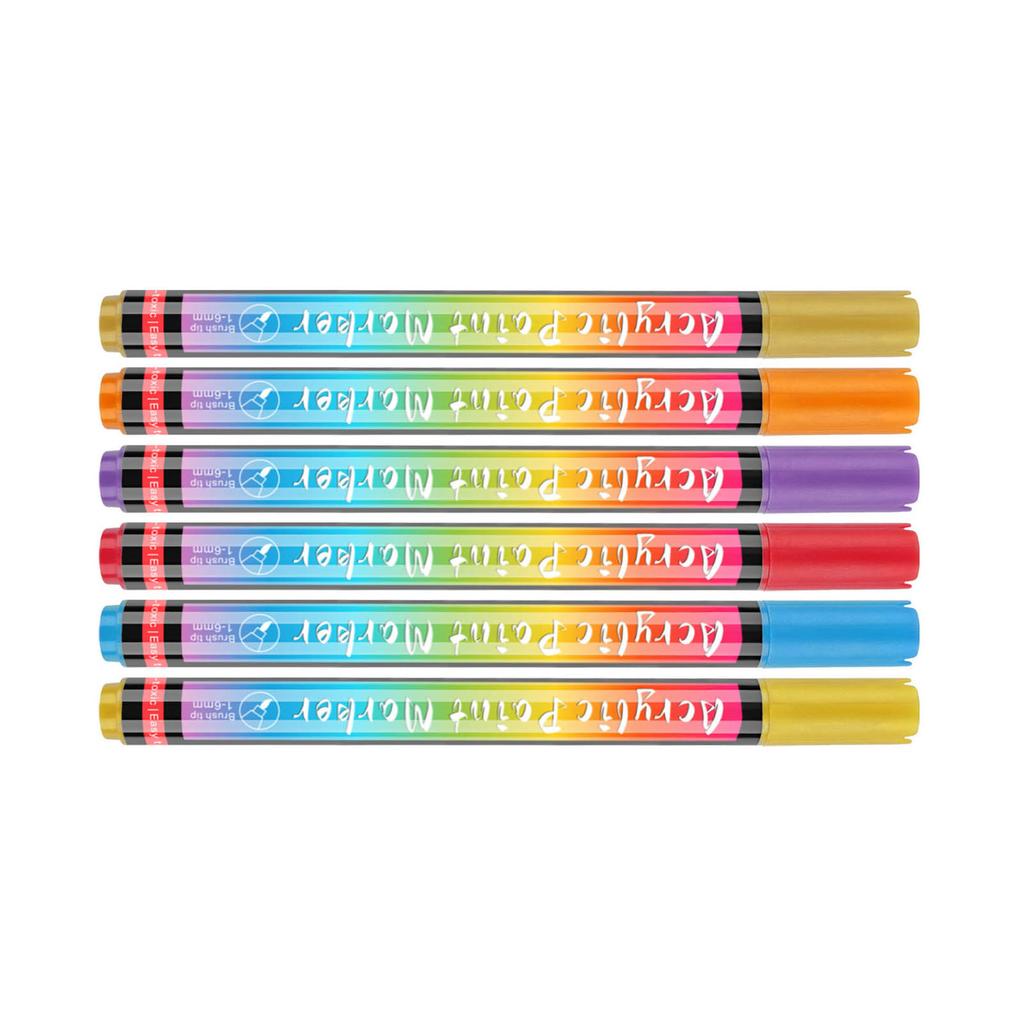 6pcs Pet Nail Polish Pens Quick Drying Safe Smellless Painting Pen for Stylish Dog Nail Art for Home and Pet Salons