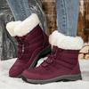 High-top Snow Boots Women's New Winter Non-slip Waterproof Sub-zero Warm Piled Thickened Outdoor Ski Cotton Shoes