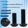 Black Zinc Plated 304 Stainless Steel Button Head Socket Cap Screw M2-M10 ISO7380