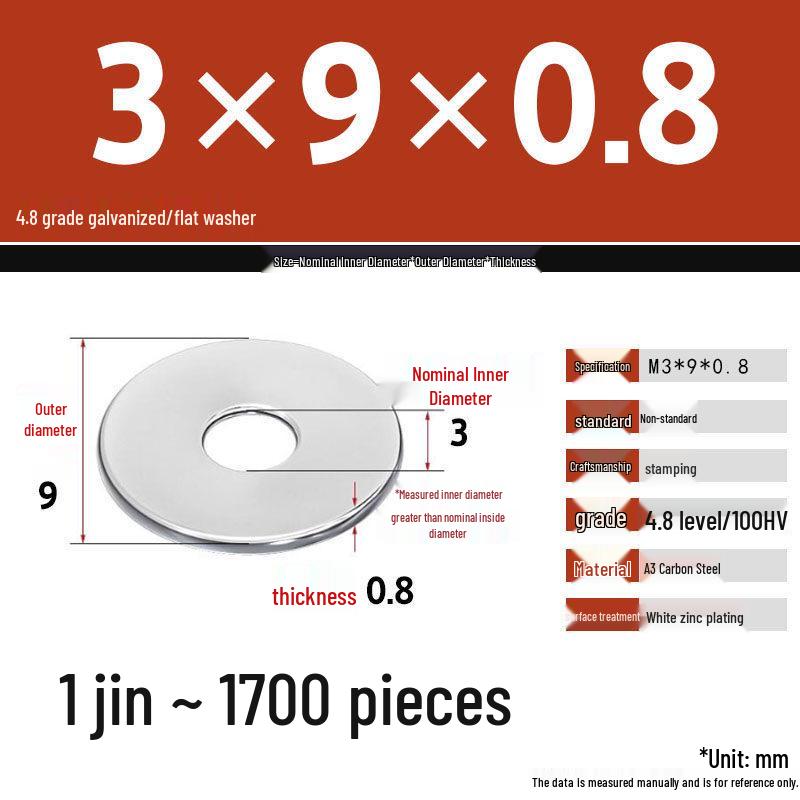 Galvanized Extra Large Thickened Metal Flat Washer (M6-M16)