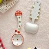 Underglaze Colored Ceramic Spoon Cute Christmas Cherry Scoop New Kitchen Cooking Utensil for Dessert Soup Long Handle Soup Spoon