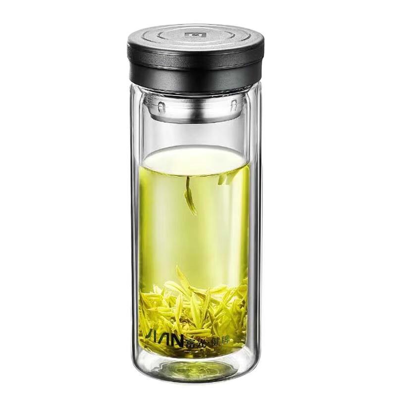 Fuguang Double-Layer Heat-Insulated Glass Cup with Tea Infuser