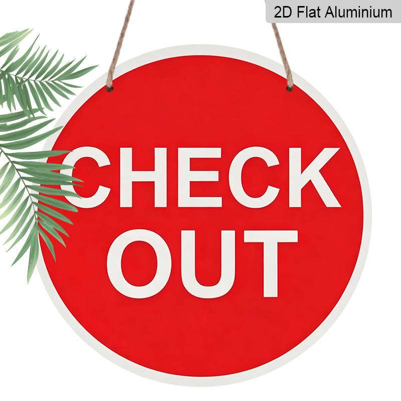 

2D Flat, 1pc Check Out Aluminum Sign, Weather Resistant, Easy to Mount for Retail Store, Supermarket, Shop, Grocery, Business, Checkout Area, Public 7.87*7.87 Inch