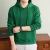 Autumn/Winter Fashion Trend Solid Color Hooded Pullover Sweatshirt with Patch Pocket and Custom Logo.