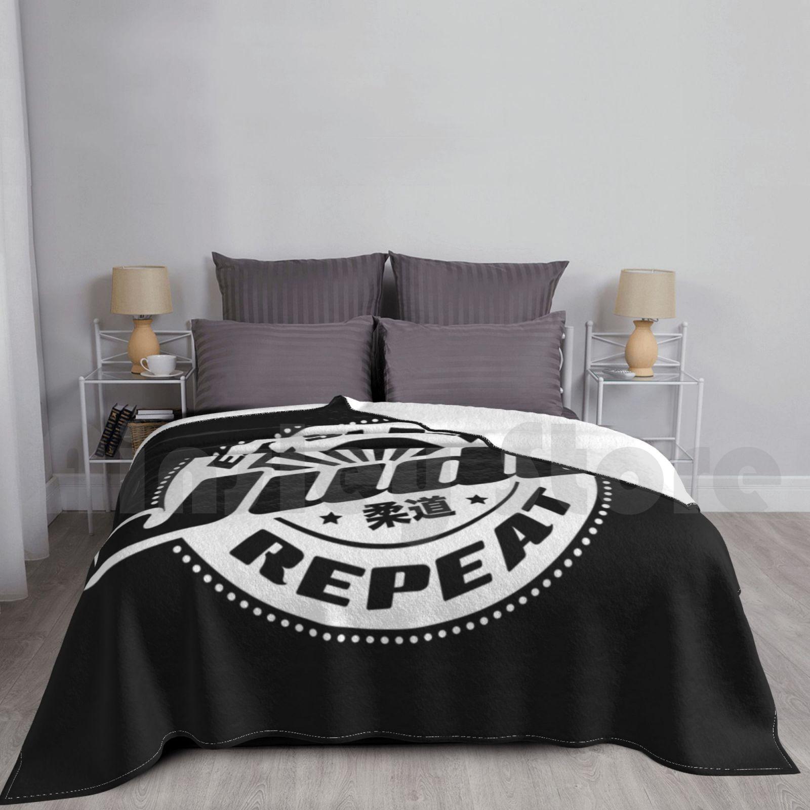 Blanket Eat , Sleep , Judo , Repeat 1085 Judo Judoka Size: 75*100cm, Weight: 230 GSM