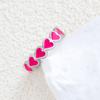 New European and American color dripping oil love arrangement opening design rules show ring