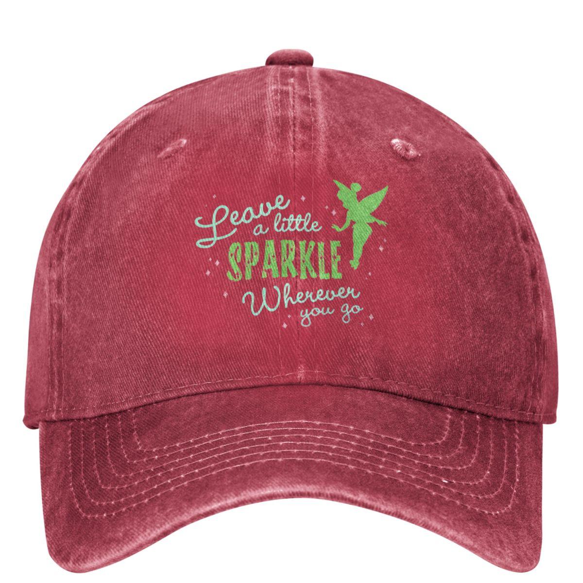 Leave A Little Sparkle Wherever You Go Denim Baseball Cap tinker bell Outdoor Sport Hip Hop Hats One Size