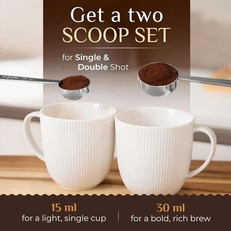 stainless steel tablespoon measure spoon, coffee scoop ,long handle coffee scoop suitable for coffee powder and coffee making