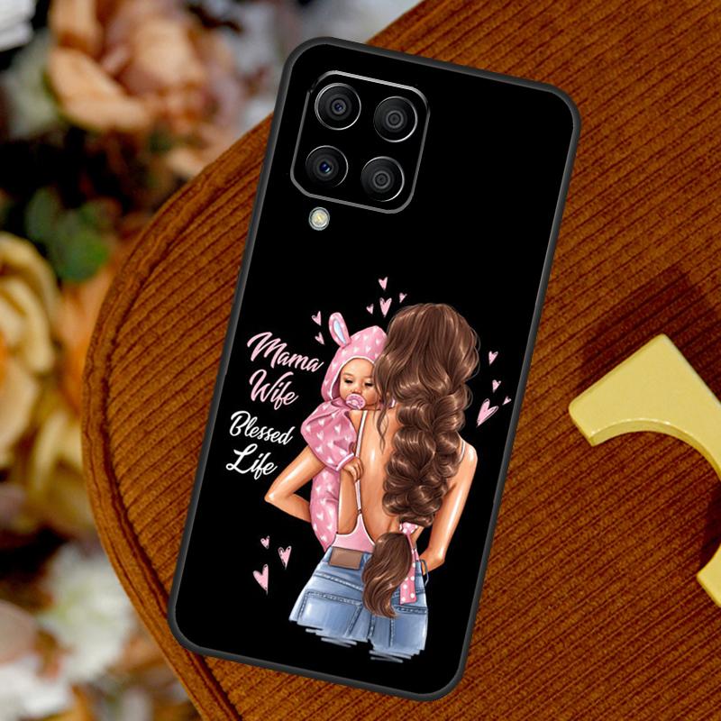 Beautiful Mother Daughter Son For Samsung Galaxy M32 M52 M12 M55 M15 M13 M23 M33 M53 M20 M21 M51 M34 M54 M30s M31s Case