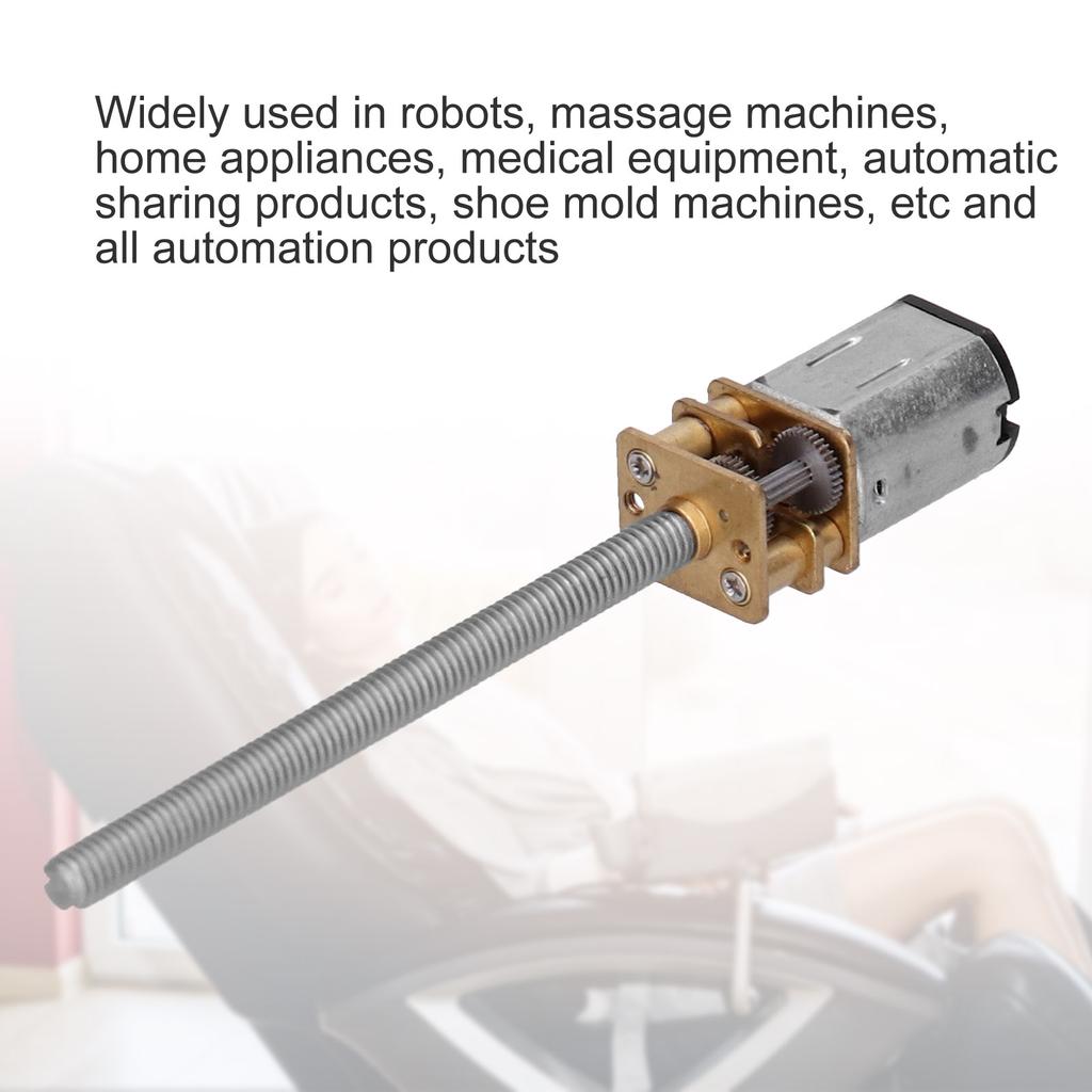 DC 6V Linear Gear Motor Electric Lead Screw Gearbox M4x55mm 180RPM for Home Appliances