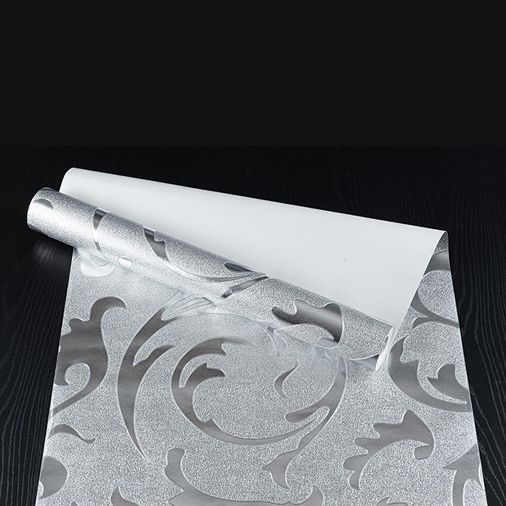 Luxury Reflective Acanthus Leaf Gold Foil Wallpaper PVC Metallic Waterproof Ktv Wallpaper for Living Room Bar Hotel Decoration