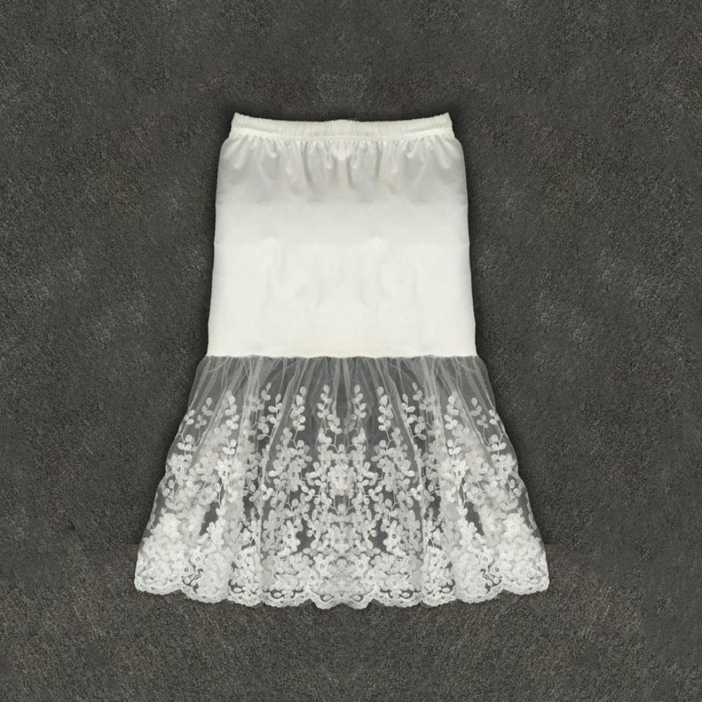 70cm Safety Skirt Petticoat Flower Lining Petticoat Women Soft Lace Underskirt Slips Spring
