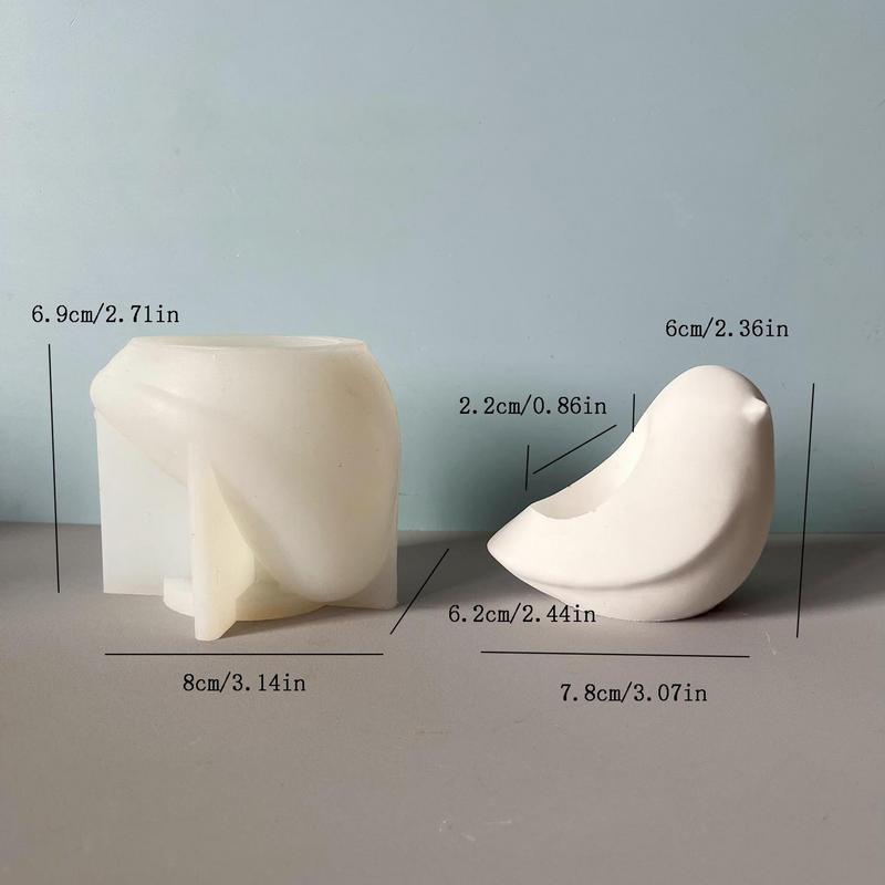 Candle Stand Silicone Mold Bird Tea Candle Holder Silicone Casting Mold Beginners Easy Release Crafting Tool Non-Stick For