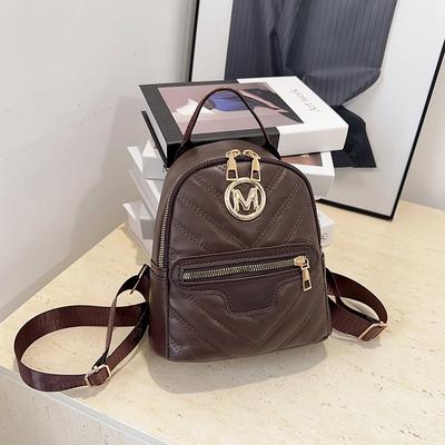 Rhombus Small Bag Women's New Trendy Backpack Versatile Backpack Fashion Portable Women's Bag Schoolbag